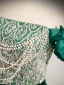 Elegant Dark Green Beading Pearl Sequins Velvet Prom Dresses 2024 A-Line / Princess Off-The-Shoulder Backless Floor-Length / Long Prom Short Sleeve Formal Dresses