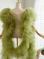 Chic / Belle Vert Cendré Fait main Volants en Cascade Soirée Promo châle Vestes & Enveloppements 2024 Tulle