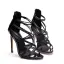 Sexy Champagne Evening Party Ankle Strap Womens Sandals 2023 11 cm Stiletto Heels Open / Peep Toe Sandals High Heels