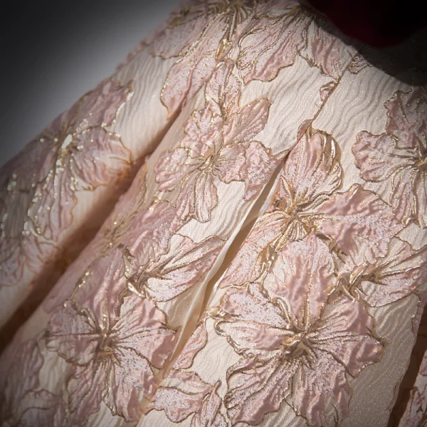 Elegante Burgunderrot Drucken Ballkleider 2023 Ballkleid Off Shoulder Kurze Ärmel Rückenfreies Lange Ball Festliche Kleider