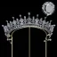Barock Silver Rhinestone Zirkon Tiara Brud Huvudbonad 2024 Bröllop Tillbehör