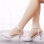 Elegant White Pearl Wedding Shoes 2023 Wedding Ankle Strap 6 cm Stiletto Heels Open / Peep Toe Sandals High Heels