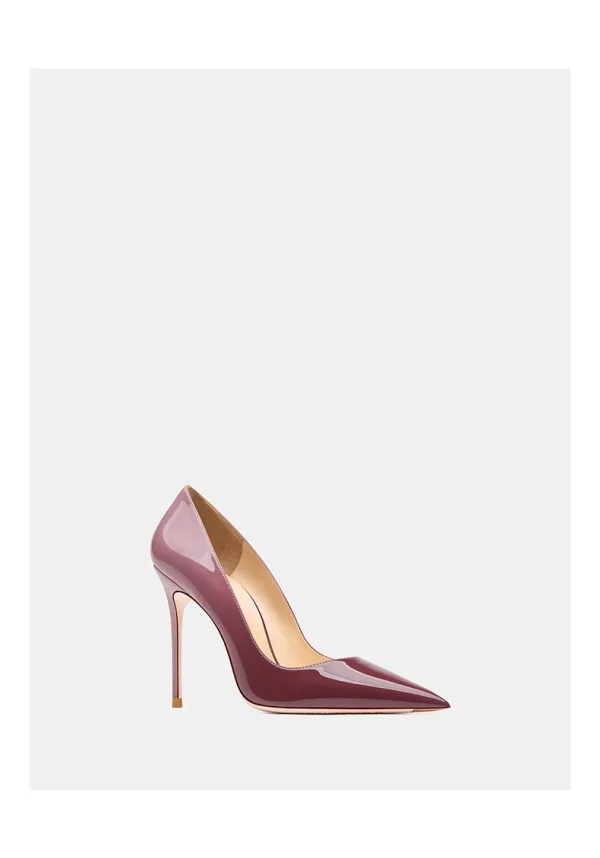 Mode Oud Roze Lakleer Gala Pumps 2025 10 cm Naaldhakken / Stiletto Spitse Neus Pumps Hoge Hakken
