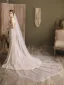 Simple Blanche Fait main En Dentelle Feuille Voile De Mariée 2025 2 m Train De Balayage Tulle