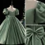 Schöne Grün Blumenmädchenkleider 2022 Ballkleid Rundhalsausschnitt Geschwollenes Kurze Ärmel Rückenfreies Schleife Lange Satin Ball Blumenmädchenkleider