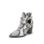 Chic / Beautiful White Snakeskin Print Womens Boots 2022 Street Wear 8 cm Thick Heels Pointed Toe Boots