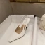 Modest / Simple Casual Summer White Womens Sandals 2022 9 cm Stiletto Heels Square Toe Womens Shoes High Heels