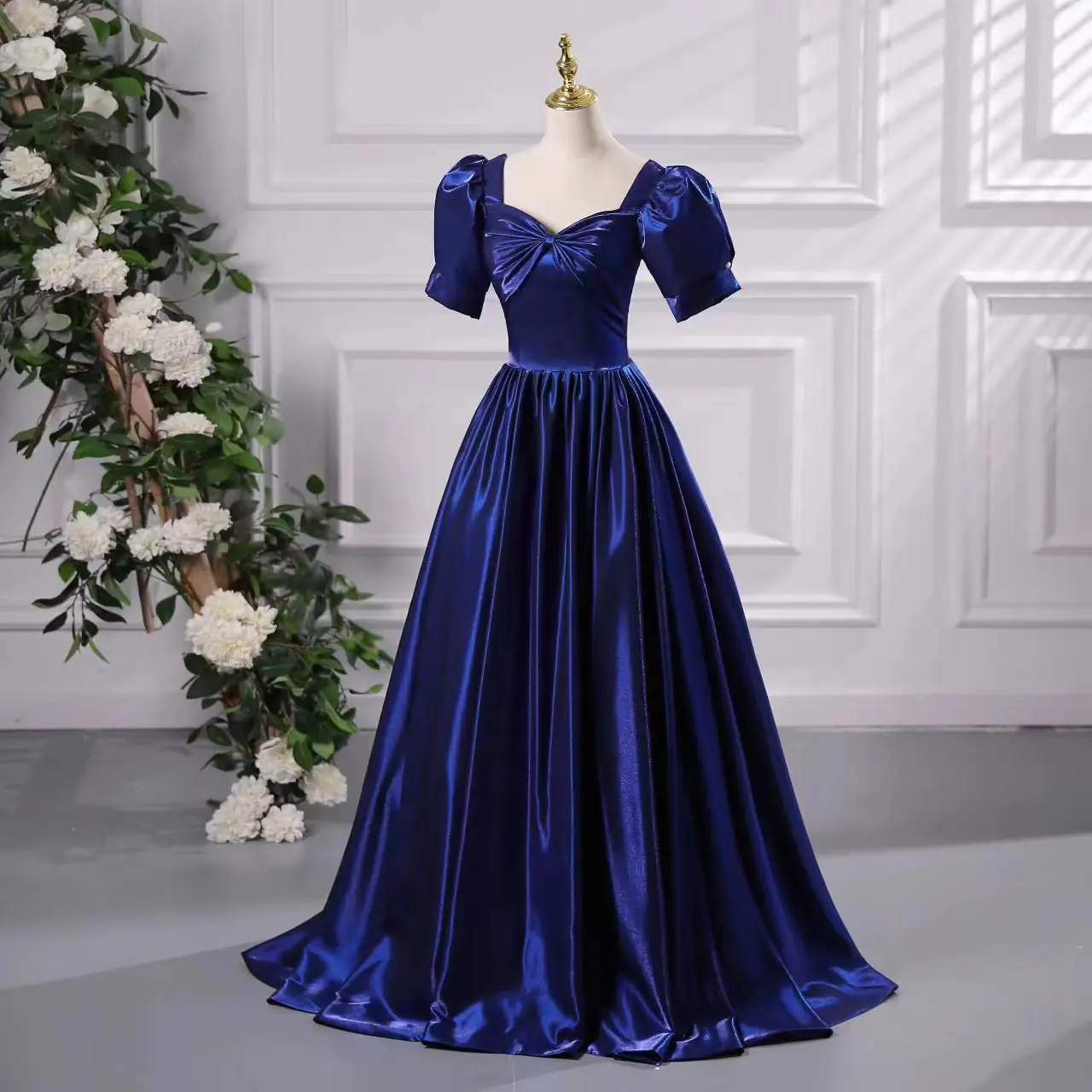 strapless open back dress Long Embellished-Lace Mermaid Prom Dress main image 0
