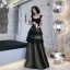 Chic / Beautiful Black Spotted Prom Dresses 2022 A-Line / Princess Square Neckline Sleeveless Backless Floor-Length / Long Prom Formal Dresses