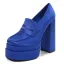 Fashion Fuchsia Cocktail Party Womens Shoes 2023 14 cm Thick Heels Round Toe Womens Shoes