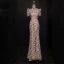Chic / Beautiful Lace Flower Evening Party Cheongsam 2022 Trumpet / Mermaid Pearl High Neck Short Sleeve Floor-Length / Long Split Front