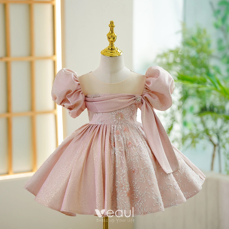 Lovely Ball Gown Flower Girl Dress High-Low Tulle Kid Birthday Princes –  coolBthat