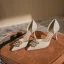Schöne Schwarz Strass Abend Damen schuhe 2022 8 cm Stilettos Spitzschuh Hochhackige