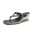 Modest / Simple Black Street Wear Womens Sandals 2022 T-Strap 6 cm Wedges Open / Peep Toe Sandals