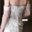 Sexy Bling Bling Ivoire Perlage Perle Paillettes Robe De Soirée 2026 Trompette / Sirène De l'épaule Sans Manches Dos Nu Train De Balayage Soirée Robe De Ceremonie