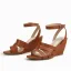 Chic / Beautiful Blushing Pink Street Wear Womens Sandals 2022 Ankle Strap 8 cm Wedges Open / Peep Toe Sandals