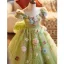 Flower Fairy Sage Green Beading Appliques Birthday Flower Girl Dresses 2025 Ball Gown Scoop Neck Short Sleeve Backless Floor-Length / Long Tulle