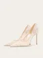 Elegante Witte Kant Bloem Bruidsschoenen 2025 10 cm Naaldhakken / Stiletto Spitse Neus Huwelijk Pumps Hoge Hakken