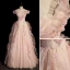 Charming Blushing Pink Prom Dresses 2022 A-Line / Princess Off-The-Shoulder Pearl Sequins Ruffle Sleeveless Backless Floor-Length / Long Prom Formal Dresses