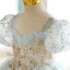 Fashion Sky Blue Star Sequins Birthday Flower Girl Dresses 2023 Ball Gown Square Neckline Short Sleeve Backless Floor-Length / Long Flower Girl Dresses