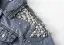 Women Beading Rhinestone Pearl Denim Sky Blue Coats & Jackets Cotton Loose Lapel  Street Wear Fall Winter Long Sleeve Tops
