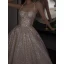 Scintillantes Argenté Glitter Paillettes Robe De Bal 2023 Princesse Bretelles Spaghetti Sans Manches Dos Nu Longue Promo Robe De Ceremonie