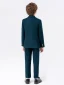 Navy Blue 5-piece Long Sleeve Polyester Boys Wedding Suits 2024 Coat Pants Shirt Tie Vest