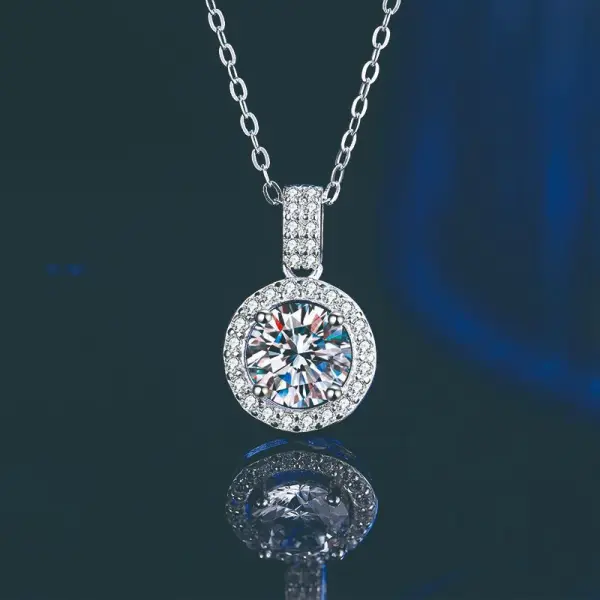 Modest / Simple Silver Sterling Silver Rhinestone Necklaces Accessories 2023