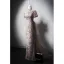 Vintage / Originale Style Chinois Rougissant Rose Perlage Paillettes Cheongsam Robe De Soirée 2024 Trompette / Sirène Col Haut Manches Courtes Dos Nu Train De Balayage Fendue devant Robe De Ceremonie