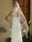 Elegant White Appliques Tulle Wedding Veils 2025