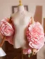 Chic / Belle Rose Bonbon Fait main Fleur Promo châle Vestes & Enveloppements 2024