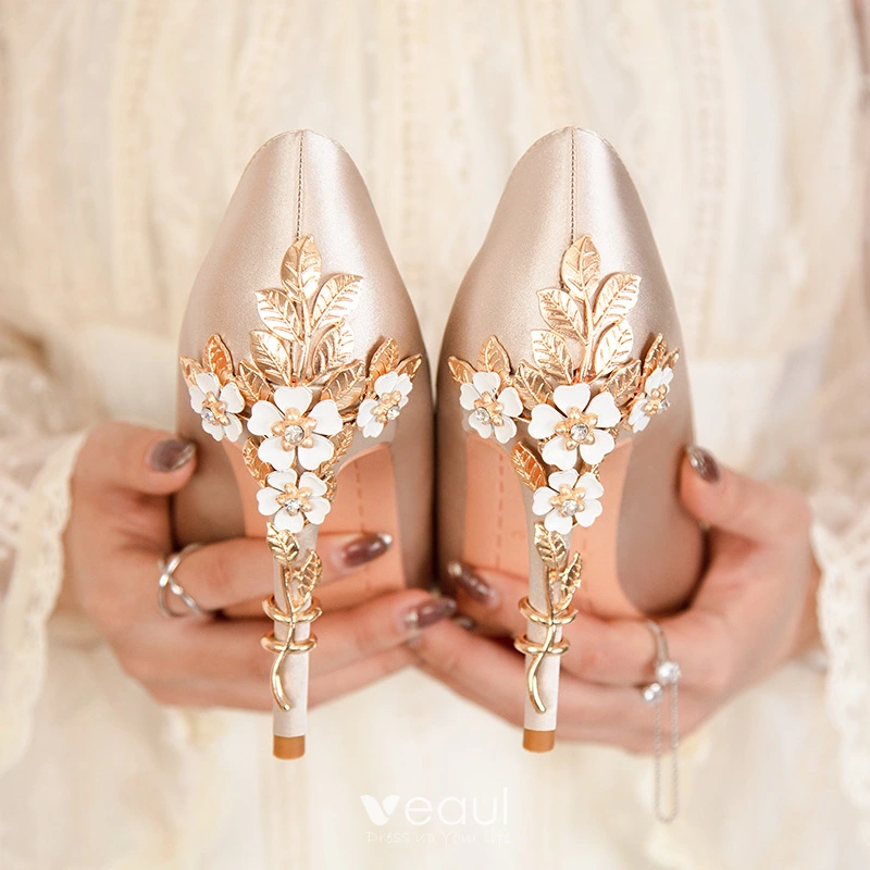 rose gold shoes for prom