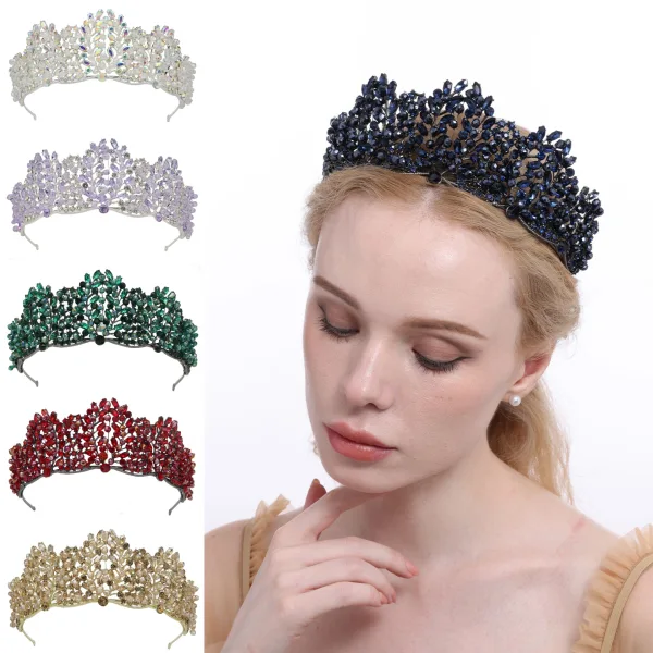 Baroque Multi-Couleurs Faux Diamant Perle Accessoire Cheveux Mariage 2024 Alliage Mariage Accessorize
