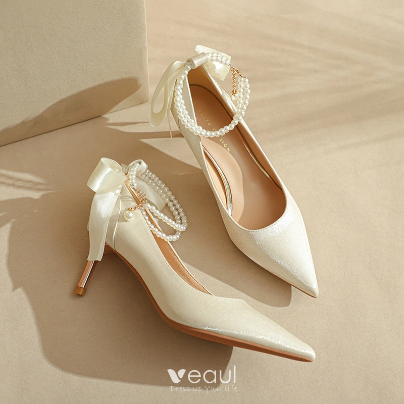 Kate Whitcomb Block Heels | Valentina Ivory | Comfortable Block Heels –  Kate Whitcomb Shoes