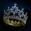 Fashion Royal Blue Crystal Rhinestone Wedding Crown 2022 Alloy Bridal Hair Accessories