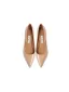Schöne Nude Handgefertigt Lackleder Ball Pumps 2024 Leder 8 cm Stilettos Spitzschuh Pumps Hochhackige