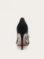 Sexy Zwarte Kant Bloem Strik Gala Pumps 2024 Leer 10 cm Naaldhakken / Stiletto Spitse Neus Pumps Hoge Hakken