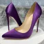 Schöne Traube Abend Satin Pumps 2022 12 cm Stilettos Spitzschuh Pumps Hochhackige