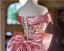 Charmant Rose Bonbon Forme de coeur Paillettes Robe De Bal 2024 Trompette / Sirène De l'épaule Sans Manches Dos Nu Noeud Train De Balayage Satin Promo Robe De Ceremonie