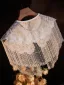 Charming White Handmade  Beading Tassel Lace Flower Prom shawl 2025