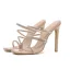 Charming Black Summer Evening Party Rhinestone Womens Sandals 2022 11 cm Stiletto Heels Open / Peep Toe Sandals High Heels