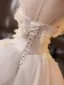 Chic / Belle Blanche Appliques Robe De Bal 2025 Robe Boule Bustier Sans Manches Dos Nu Longue Robe De Ceremonie