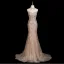 Luxe Scintillantes Champagne Perlage Faux Diamant Paillettes Robe De Soirée 2025 Trompette / Sirène Bustier Sans Manches Dos Nu Train De Balayage Soirée Robe De Ceremonie