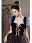 Chic / Beautiful Gradient-Color Purple Glitter Prom Dresses 2022 A-Line / Princess Square Neckline Puffy Short Sleeve Backless Bow Floor-Length / Long Prom Formal Dresses