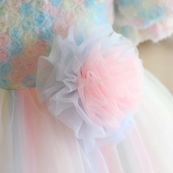 Chic / Beautiful Multi-Colors Birthday Flower Girl Dresses 2022 Ball Gown Scoop Neck Appliques Short Sleeve Short Flower Girl Dresses