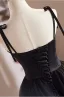Audrey Hepburn Style Black Prom Dresses 2025 A-Line / Princess Spaghetti Straps Sleeveless Backless Floor-Length / Long Formal Dresses