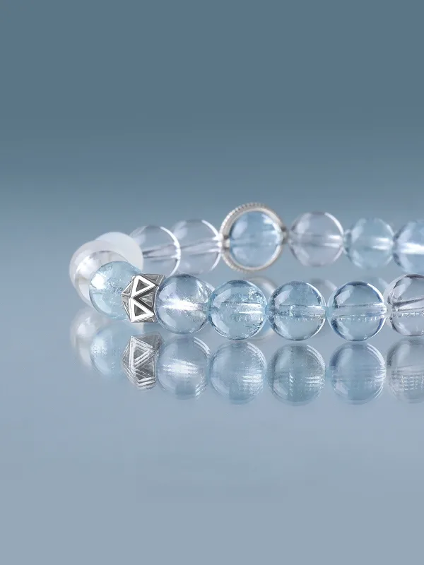 Chic / Beautiful Sky Blue Handmade Natural Crystal Bracelets 2025 Accessories