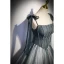 Élégant Gris Glitter Paillettes Perle Robe De Bal 2023 Princesse Bretelles Spaghetti Sans Manches Dos Nu Train De Balayage Promo Robe De Ceremonie