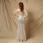 Scintillantes Blanche Paillettes Robe De Soirée 2024 Trompette / Sirène Bretelles Spaghetti Sans Manches Dos Nu Longue Soirée Robe De Ceremonie