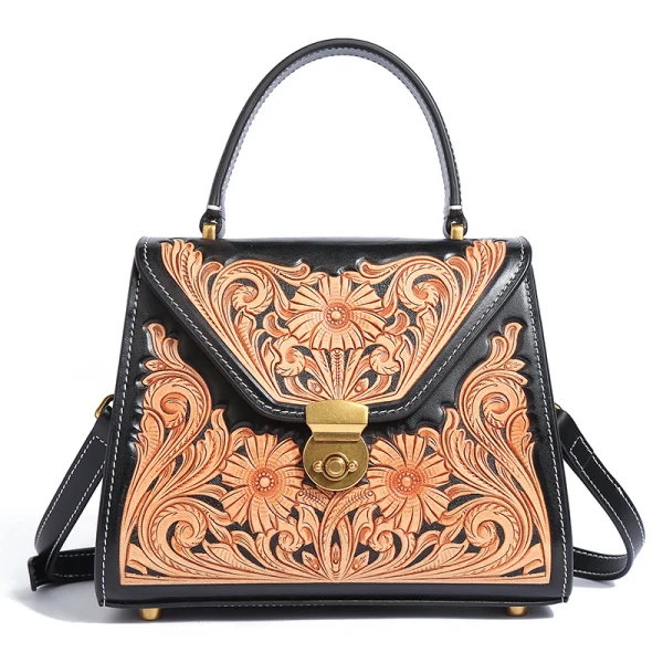 Vintage / Retro Dark Green Handmade  Leather Casual Women's Bags Tote Bag Shoulder Bags 2022